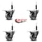 Service Caster 3'' Semi Steel Swivel 3/4'' Expanding Stem Caster Set Total Lock Brake, 4PK SCC-EXTTL20S314-SSS-34-4 - alternate 4
